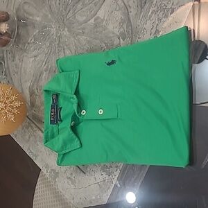 Ralph Lauren Men's performance green polo shirt s
